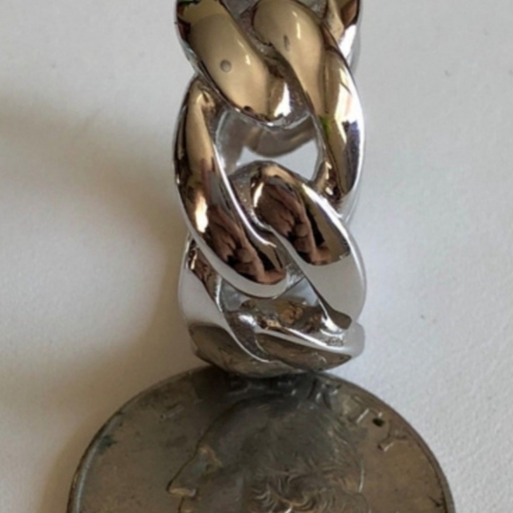 COPY - .925 Sterling Silver Cuban 8mm wide unisex… - Picture 7 of 8